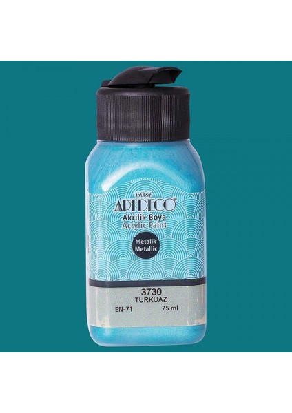 Metalik Akrilik Boya 75 ml Turkuaz 3730