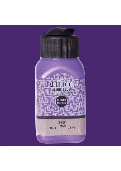 Metalik Akrilik Boya 75 ml Mor 3731