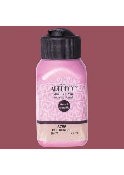 Metalik Akrilik Boya 75 ml Gül Kurusu 3755