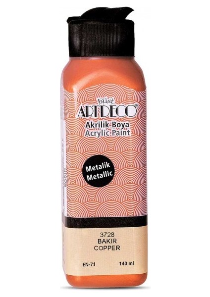 Metalik Akrilik Boya 140 ml Bakır 3728