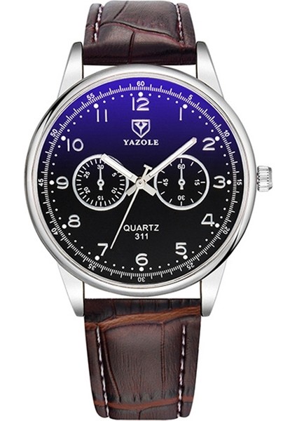 Yazol Erkek Iş Kuvars Izle (311 Siyah Tepsi Kahverengi Kemer) (Yurt Dışından)