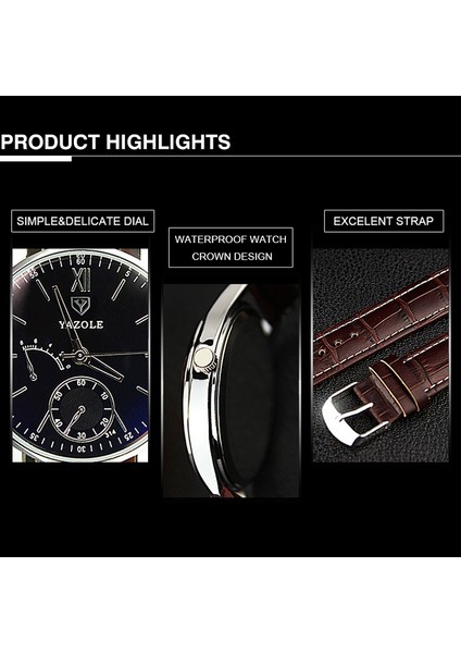 Yazol Erkek Iş Kuvars Izle (311 Siyah Tepsi Kahverengi Kemer) (Yurt Dışından) fiyatları