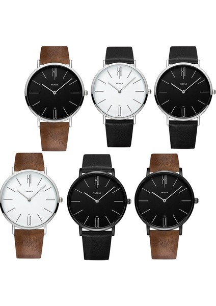 Yazol 506 Basit Büyük Arama Kuvars Izle (Gümüş Kabuk Beyaz Tepsi Kahverengi Kemer) (Yurt Dışından) fiyatları