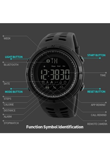 Skmeı 1250 Erkekler Açık Su Geçirmez Spor Dijital Izle Çok Fonksiyonlu Izle (Kahve / Altın) (Yurt Dışından)