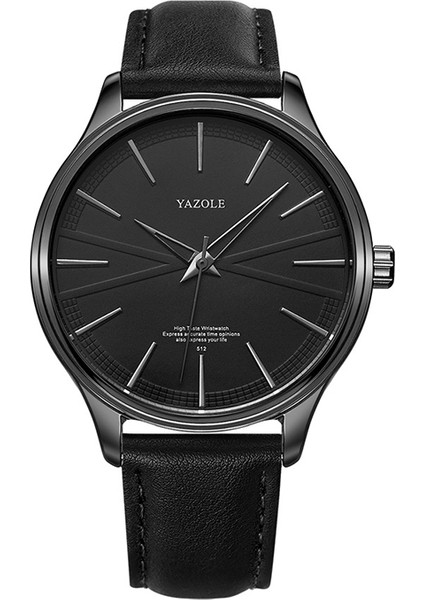 Yazol 512 Casual Kuvars Erkekler Izle (Siyah Kabuk Siyah Tepsi Siyah Kemer) (Yurt Dışından)