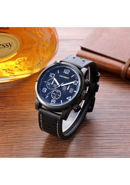 6815 Yaşayan Su Geçirmez Kuvars Watchesleather Band Siyah (Yurt Dışından) modelleri
