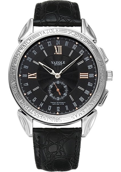 Yazol 424 Aydınlık El Kuvars Hareket Izle (Siyah Kadran + Siyah Kayış) (Yurt Dışından) fiyatları