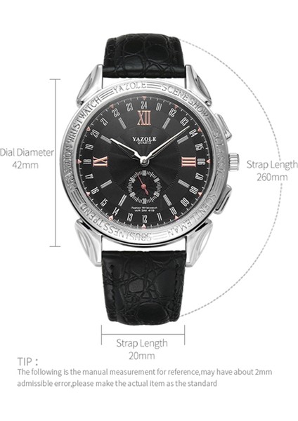 Yazol 424 Aydınlık El Kuvars Hareket Izle (Siyah Kadran + Siyah Kayış) (Yurt Dışından) fırsatları