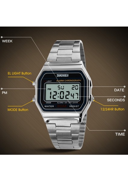 Skmeı 1123 Su Geçirmez Erkek Kol Saati - Altın (Yurtdışından) (Yurt Dışından) modelleri