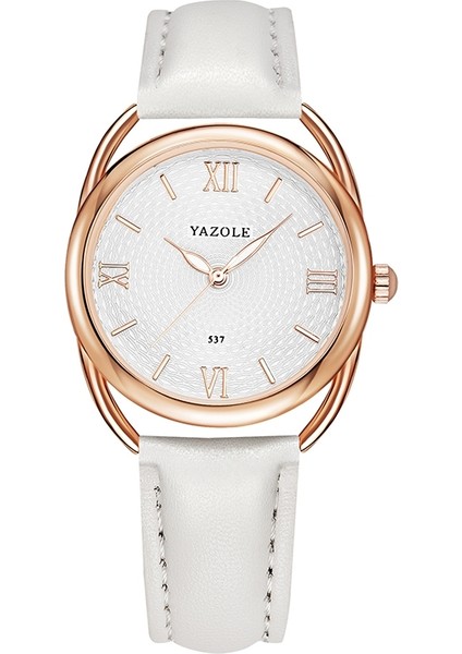 Bayanlar Aydınlık Kuvars Izle (537 Altın Kabuk Beyaz Tepsi Beyaz Kemer) (Yurt Dışından)