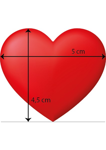 Kırmızı Kalp Sticker Etiket 4,5x5 cm 45 Adet fiyatları