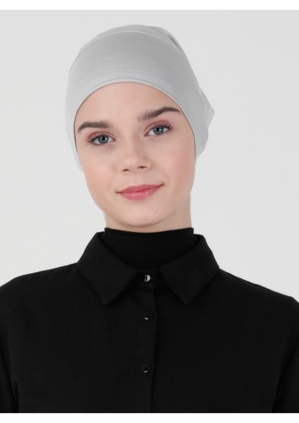 Dikişsiz Bone - Açık Gri - Ecardin