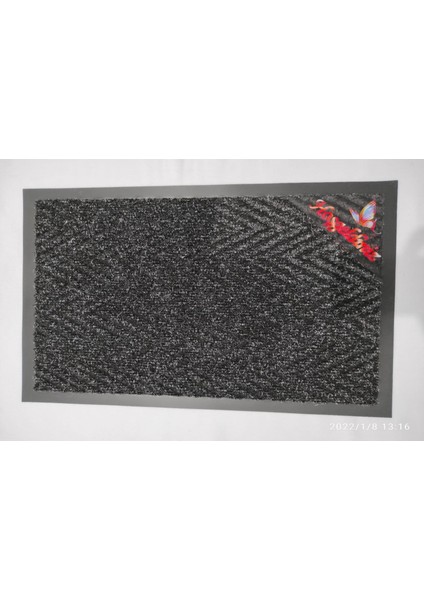 Kelebek Sticker Pvc Taban Çelik Kapı Önü Paspas 40 x 60 ( Çavuş Desen )