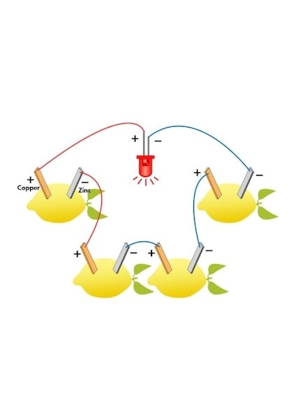 Limon Deney Seti Limondan Elektrik Üretimi Yapım Seti Limon Pili