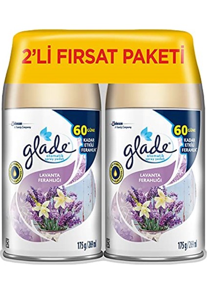 Marka: Glade Otomatik Sprey Yedek 2'li Lavanta 269 ml 1 Paket (1 x 502 G)Tuvalet Koku Gi