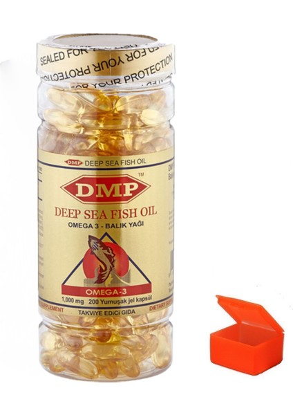 Omega 3 Balık Yağı 1000 Mg 200 Softgel + Hap Kutusu
