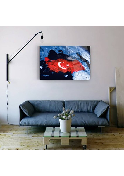 Dünyadır Türkiye Cam Tablo-Bayrak Tablo