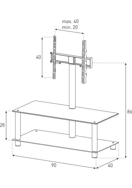 Value 900 B 90cm Lcd&Led Televizyon Sehpası