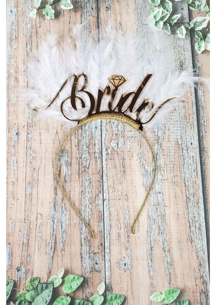 Tüylü Bride Taç, Gelin Tacı, Altın