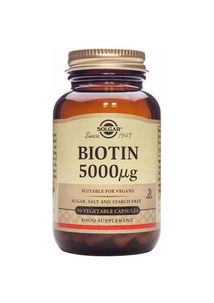 Biotin 5000 Mcg 50 Kapsül+Solgar Ester-C Plus 500 Mg 50 Kapsül