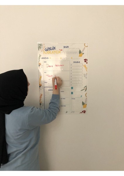 Günlük Planlayıcı Yazı Tahtası Akıllı Kağıt Tahta Planner Tutunabilir Kağıt + Kalem 47X70 cm fiyatları