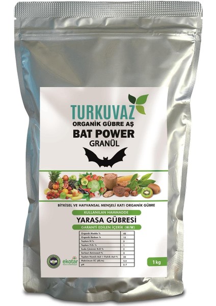 Organik Bat Power Granül Yarasa Gübresi 1 kg