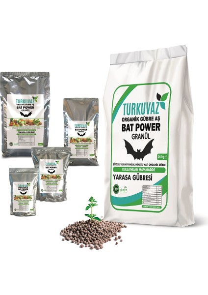Organik Bat Power Granül Yarasa Gübresi 1 kg fiyatları