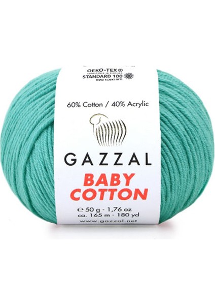 Baby Cotton Amigurumi Ipi Mint Yeşili - 3426 - 50 Gr. Punch Ipi