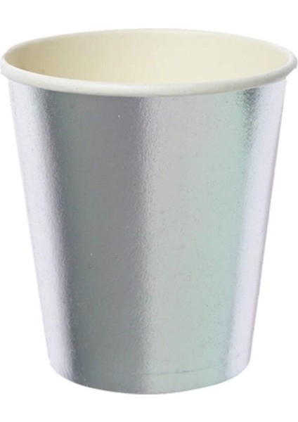 Gümüş Renk Karton Bardak 8'li