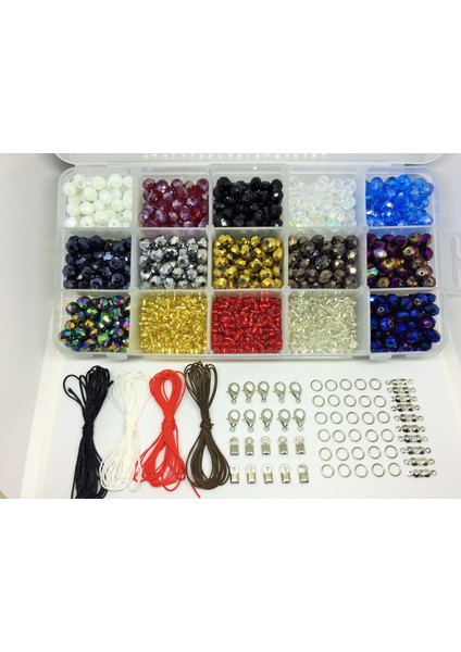 No:44 Kristal Boncuk Seti ( 8mm Kristal Boncuk )