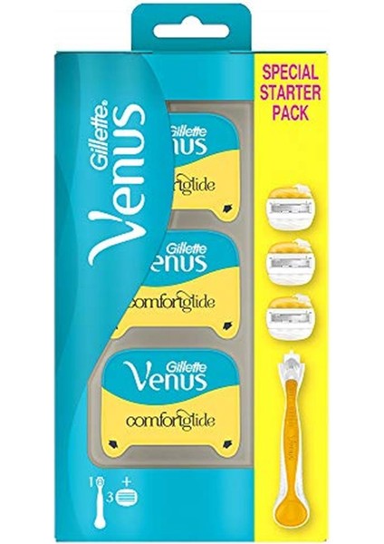 Gillette Venus  Gillette Venus Comfortglide Olay Kadın Tıraş Makinesi Plus 2 Yedek Tıraş Bıçağı  Tı