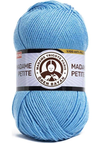 Madame Petite El Örgü Ipi Orta Mavi 126