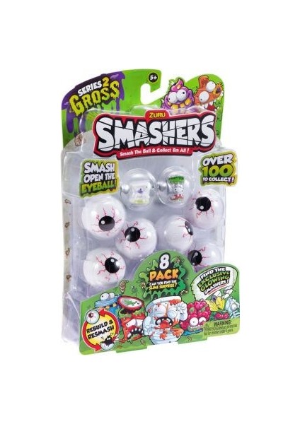 Smashers - 8 Pack Series 2 Çocuklar Çarpıcı Eğlenceli Koleksiyon Körler