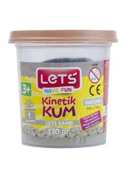 Lets Kinetik Kum 130 Gr. Naturel Pls. Kutu / L-10171