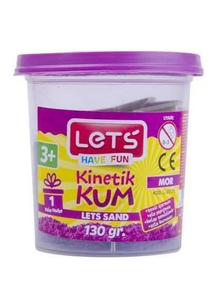 Lets Kinetik Kum 130 Gr. Mor Pls. Kutu / L-10173