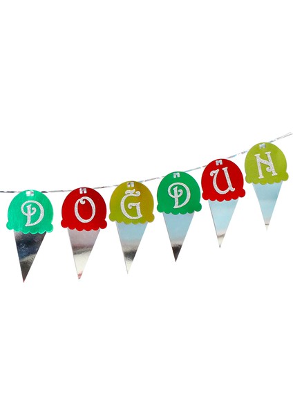Külah Dondurma, İyiki Doğdun Metalik Karton Banner - 2 mt fırsatları
