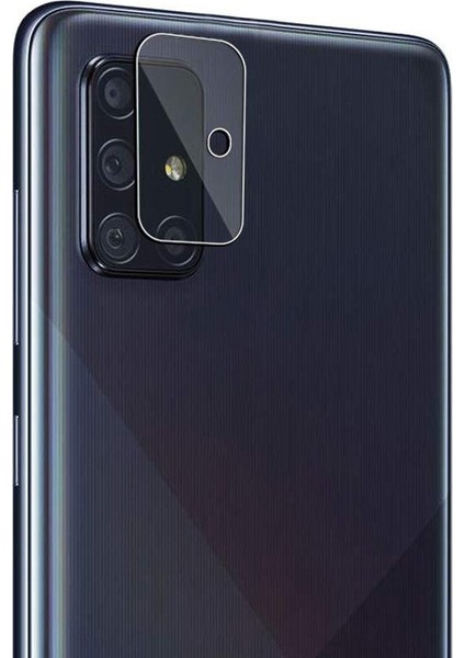 Samsung Galaxy A51 Kamera Lens Koruyucu Nano Cam Şeffaf Tam Kaplama