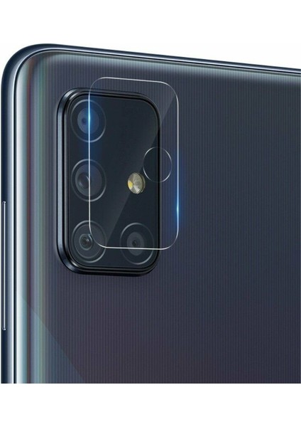 Samsung Galaxy A51 Kamera Lens Koruyucu Nano Cam Şeffaf Tam Kaplama