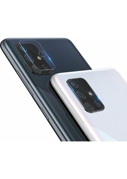 Samsung Galaxy A51 Kamera Lens Koruyucu Nano Cam Şeffaf Tam Kaplama