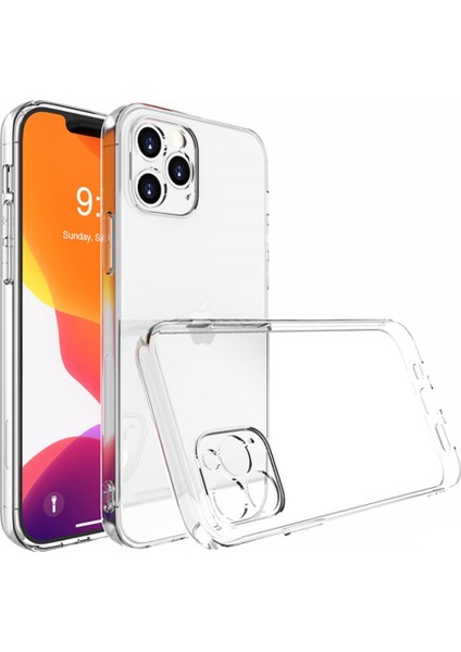 Apple iPhone 13 Pro Max Kılıf Kamera Korumalı Silikon Kapak - Şeffaf