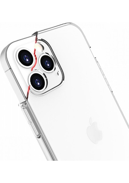 Apple iPhone 13 Pro Max Kılıf Kamera Korumalı Silikon Kapak - Şeffaf