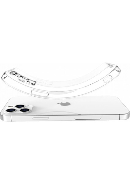 Apple iPhone 13 Pro Max Kılıf Kamera Korumalı Silikon Kapak - Şeffaf