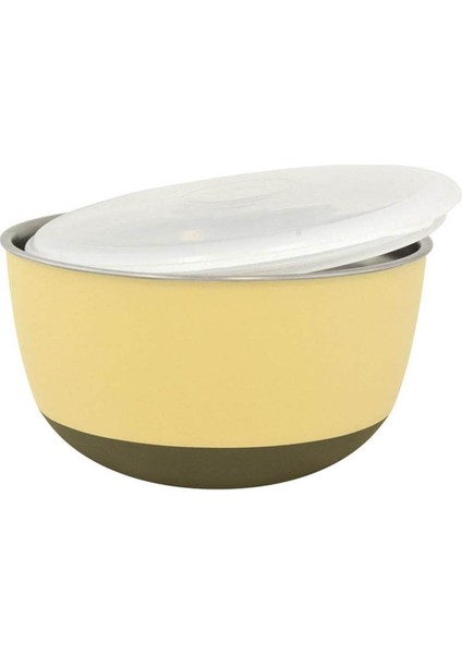 With Lid Bowl Mama ve Su Kabı 2900ML Yellow