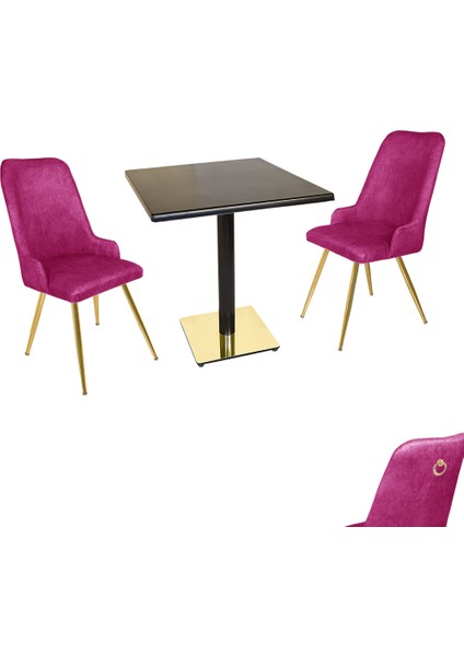 Karanfil Gold Werzalit Kare - Çırağan Gold Fiskos Seti (80X80) - Mor