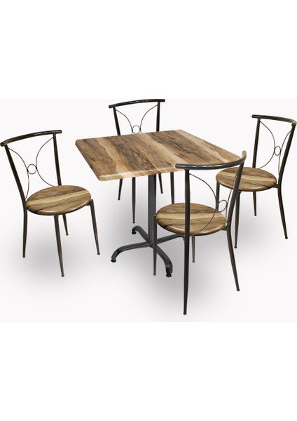 Indigo Werzalit Kare - Tiffany Masa Takımı (90CM) - Indiana Wood