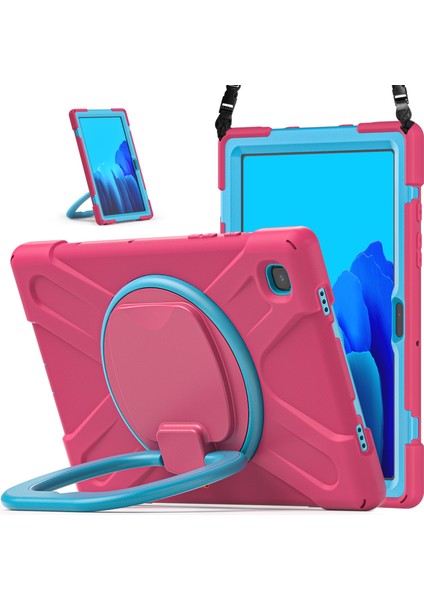 Samsung Galaxy Tab A7 10.4 (2020) T500 / T505 Kılıfı Kırmızı Gül (Yurt Dışından)