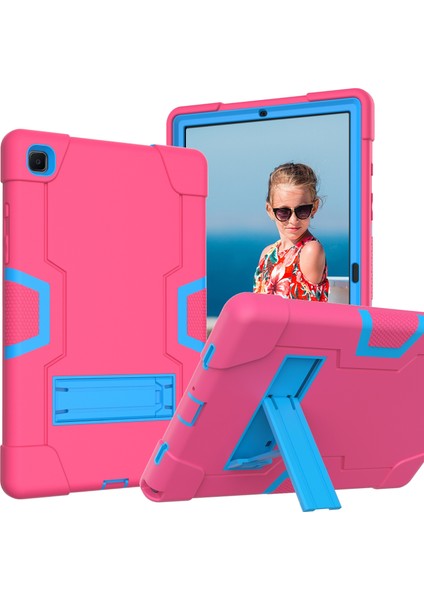 Samsung Galaxy Tab A7 10.4 (2020) T500 Pc Kılıfı Gül Kırmızı + Mavi (Yurt Dışından)
