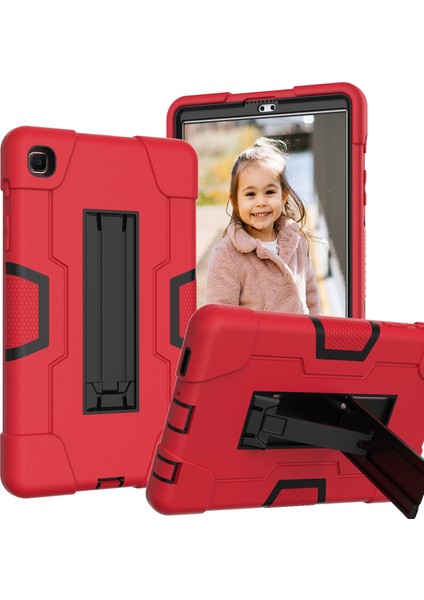 Samsung Galaxy Tab A7 10.4 (2020) Tablet Kılıfı Kırmızı+Siyah (Yurt Dışından)