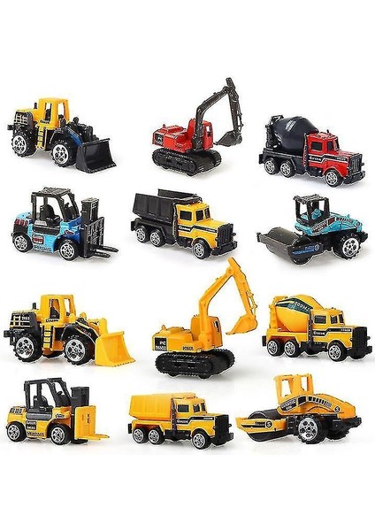 Bir # Alaşım Mühendislik Araçları, Bebek Mini Araba Modeli Oyuncaklar, 6 Paketler AZ10584 (Yurt Dışından)