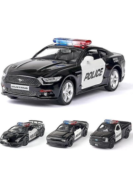 (Kutu ile Challenger) 1:36 Alaşımlı Araba Model Polis Araba Serisi 2 Kapılar Geri Çekme Fonksiyonu ile Açıldı (Yurt Dışından)